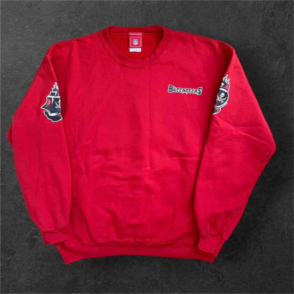 NFL Sweater‎ Mens XL Red Tampa Bay Buccaneers Crewneck Football Crew Neck